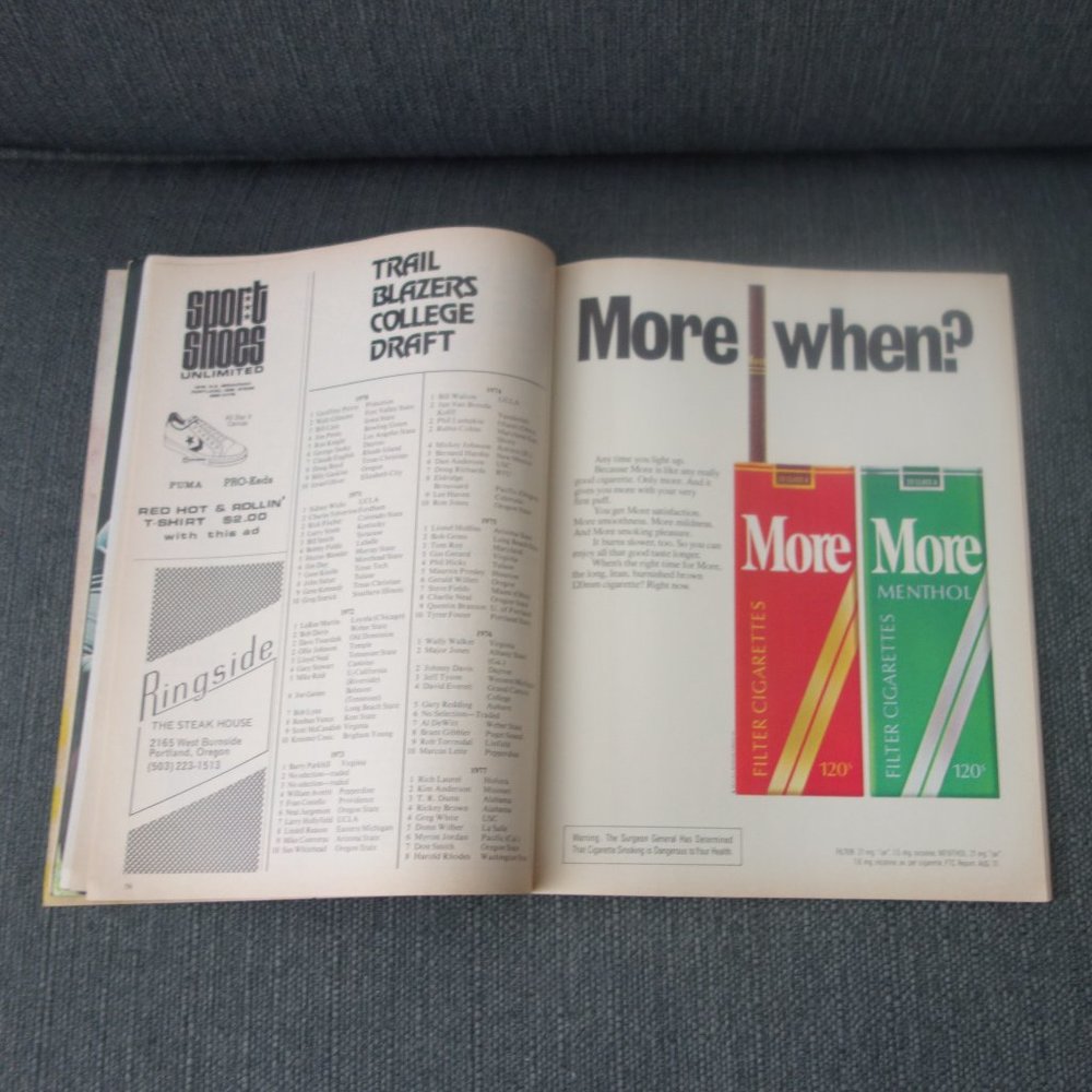 Hoop Official NBA Program Magazine Portland vs Boston Program 1977 Program - Picture 8 of 13